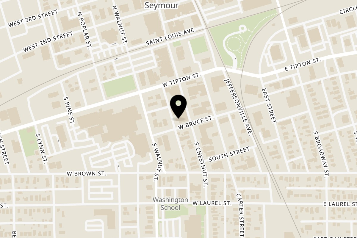 Map showing the location of Columbus Healthy Zone Seymour on 228 S Chestnut St in Seymour